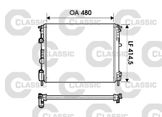 Radiateur, refroidissement du moteur VALEO CLASSIC