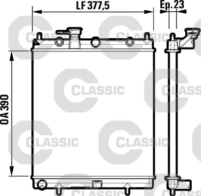 Radiateur, refroidissement du moteur VALEO CLASSIC