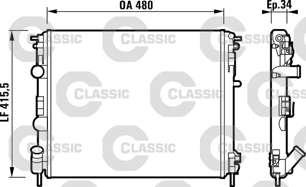 Radiateur, refroidissement du moteur VALEO CLASSIC