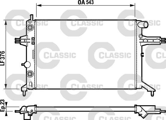 Radiateur, refroidissement du moteur VALEO CLASSIC