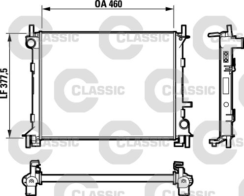 Radiateur, refroidissement du moteur VALEO CLASSIC