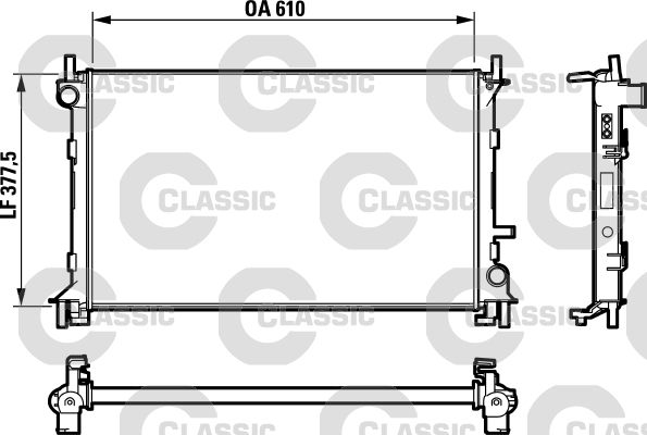 Radiateur, refroidissement du moteur VALEO CLASSIC