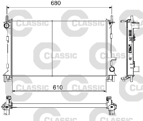 Radiateur, refroidissement du moteur VALEO CLASSIC