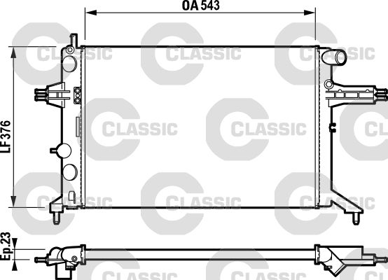 Radiateur, refroidissement du moteur VALEO CLASSIC