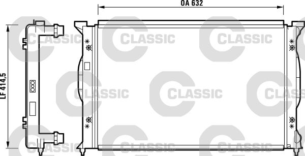 Radiateur, refroidissement du moteur VALEO CLASSIC