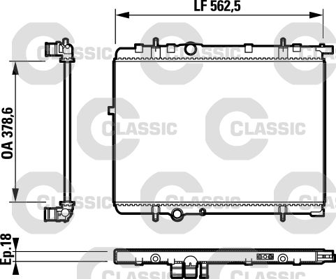 Radiateur, refroidissement du moteur VALEO CLASSIC