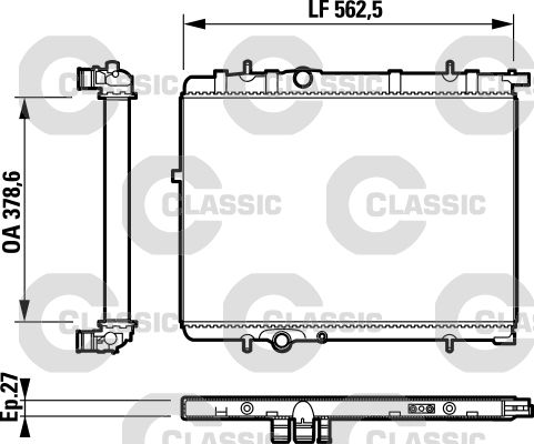 Radiateur, refroidissement du moteur VALEO CLASSIC