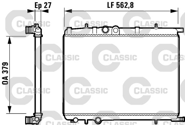 Radiateur, refroidissement du moteur VALEO CLASSIC