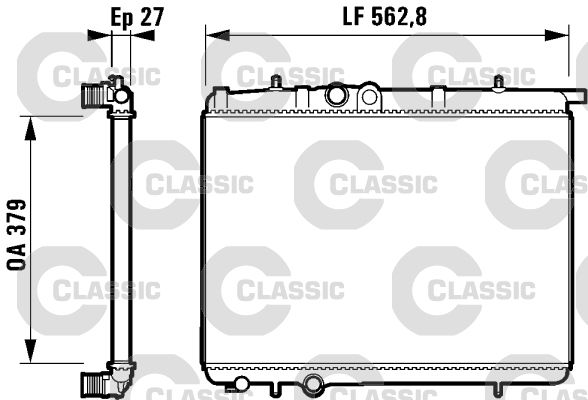 Radiateur, refroidissement du moteur VALEO CLASSIC