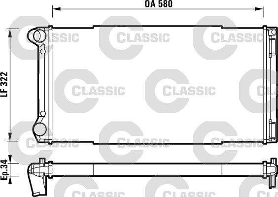 Radiateur, refroidissement du moteur VALEO CLASSIC