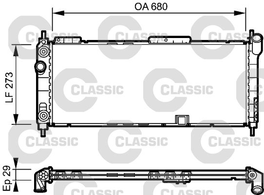 Radiateur, refroidissement du moteur VALEO CLASSIC