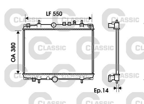 Radiateur, refroidissement du moteur VALEO CLASSIC