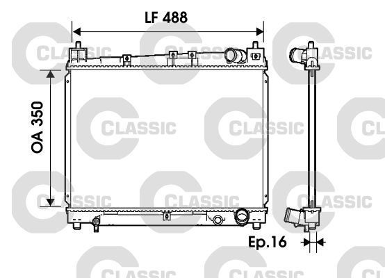 Radiateur, refroidissement du moteur VALEO CLASSIC