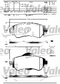 Kit de plaquettes de frein, frein à disque