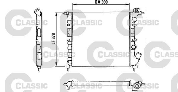 Radiateur, refroidissement du moteur VALEO CLASSIC