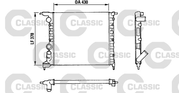 Radiateur, refroidissement du moteur VALEO CLASSIC