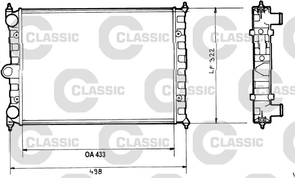 Radiateur, refroidissement du moteur VALEO CLASSIC