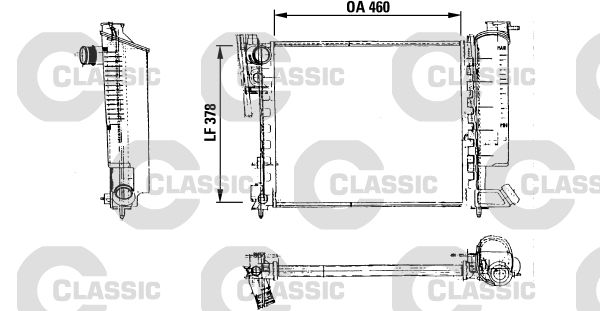 Radiateur, refroidissement du moteur VALEO CLASSIC