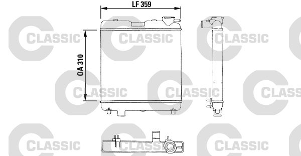 Radiateur, refroidissement du moteur VALEO CLASSIC