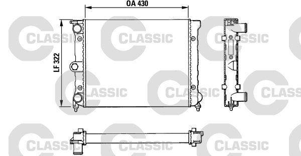 Radiateur, refroidissement du moteur VALEO CLASSIC