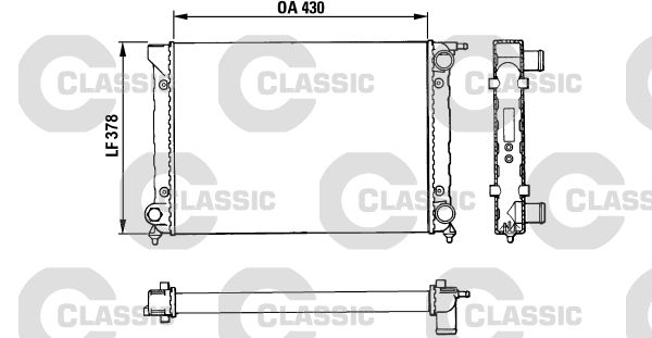 Radiateur, refroidissement du moteur VALEO CLASSIC