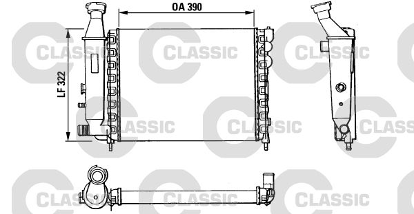 Radiateur, refroidissement du moteur VALEO CLASSIC