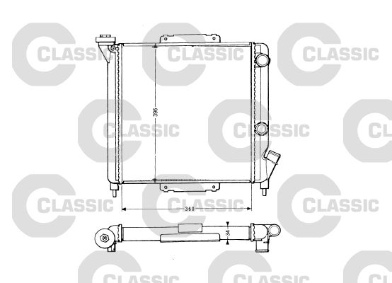 Radiateur, refroidissement du moteur VALEO CLASSIC