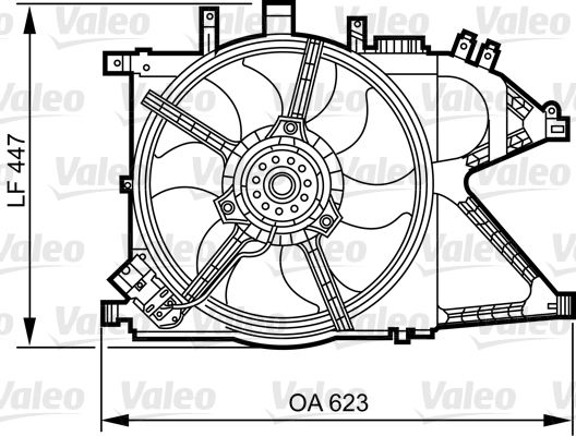 Support, ventilateur de radiateur
