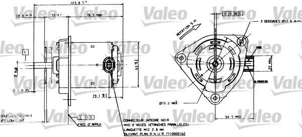 Moteur électrique, ventilateur pour radiateurs