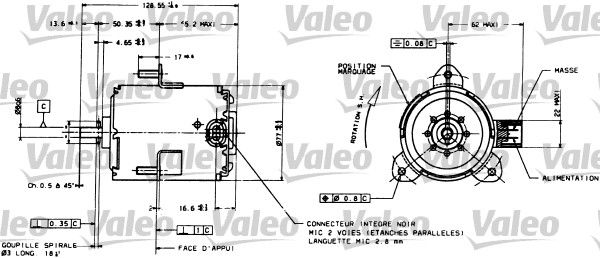 Moteur électrique, ventilateur pour radiateurs
