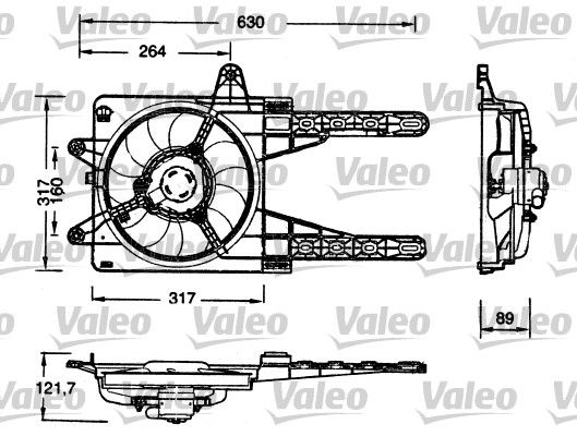 Moteur électrique, ventilateur pour radiateurs