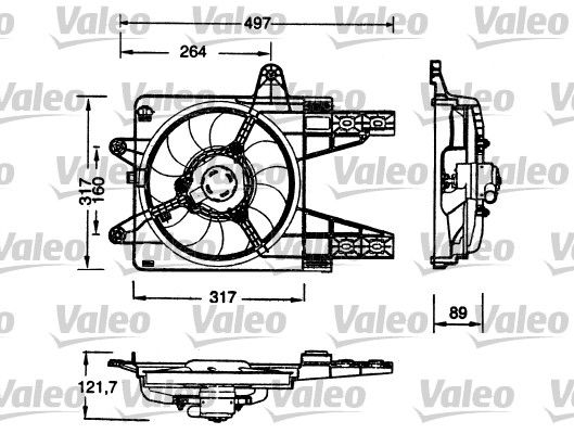 Moteur électrique, ventilateur pour radiateurs