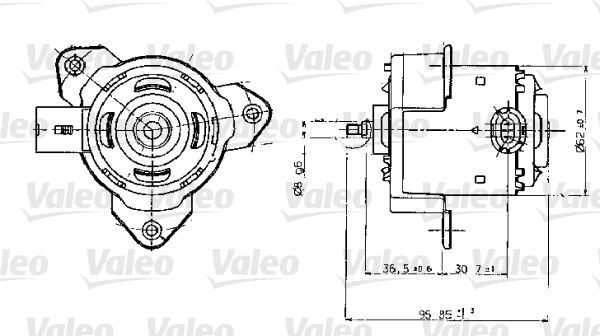 Moteur électrique, ventilateur pour radiateurs