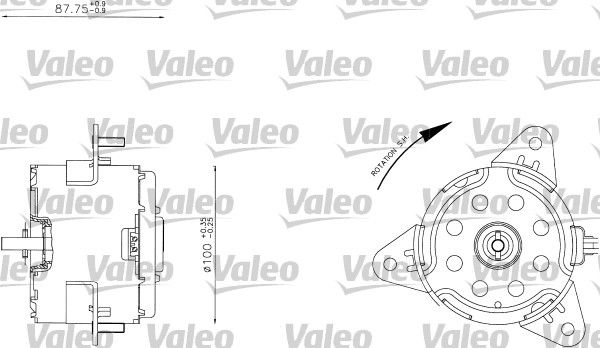 Moteur électrique, ventilateur pour radiateurs