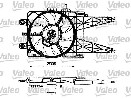 Moteur électrique, ventilateur pour radiateurs