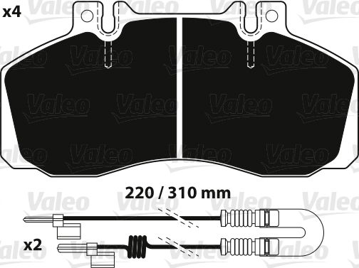 Kit de plaquettes de frein, frein à disque OPTIPACK