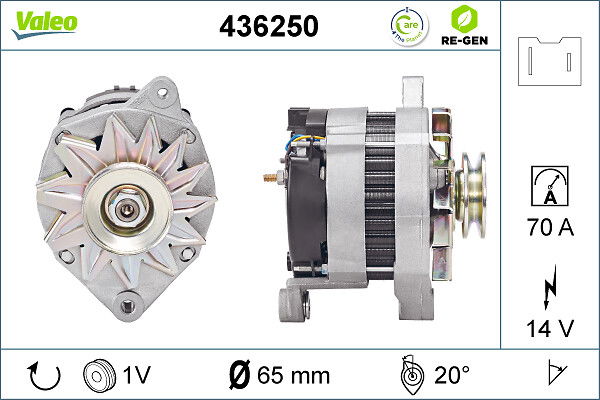 Alternateur VALEO RE-GEN REMANUFACTURED