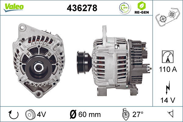 Alternateur VALEO RE-GEN REMANUFACTURED