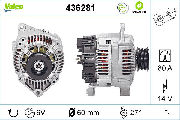 Alternateur VALEO RE-GEN REMANUFACTURED