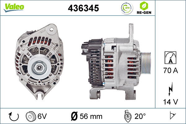 Alternateur VALEO RE-GEN REMANUFACTURED