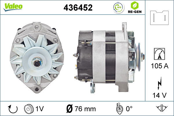 Alternateur VALEO RE-GEN REMANUFACTURED