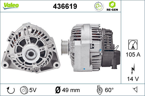 Alternateur VALEO RE-GEN REMANUFACTURED