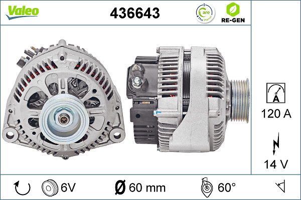 Alternateur VALEO RE-GEN REMANUFACTURED