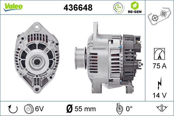 Alternateur VALEO RE-GEN REMANUFACTURED