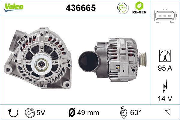 Alternateur VALEO RE-GEN REMANUFACTURED