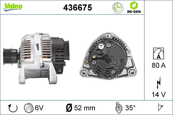 Alternateur VALEO RE-GEN REMANUFACTURED