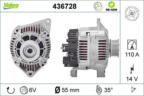 Alternateur VALEO RE-GEN REMANUFACTURED