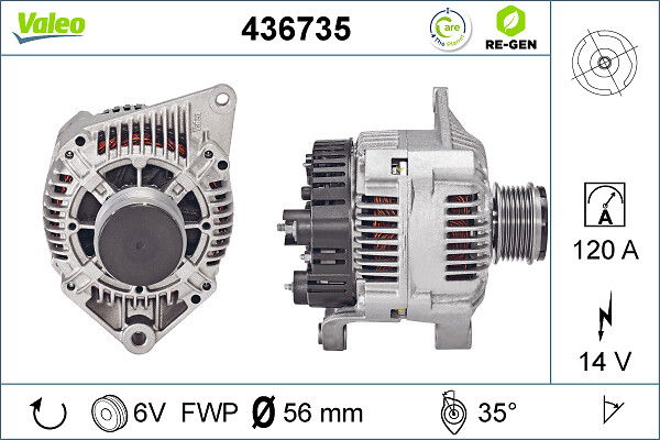 Alternateur VALEO RE-GEN REMANUFACTURED