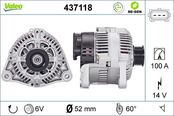 Alternateur VALEO RE-GEN REMANUFACTURED