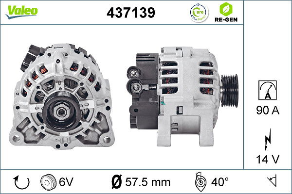 Alternateur VALEO RE-GEN REMANUFACTURED